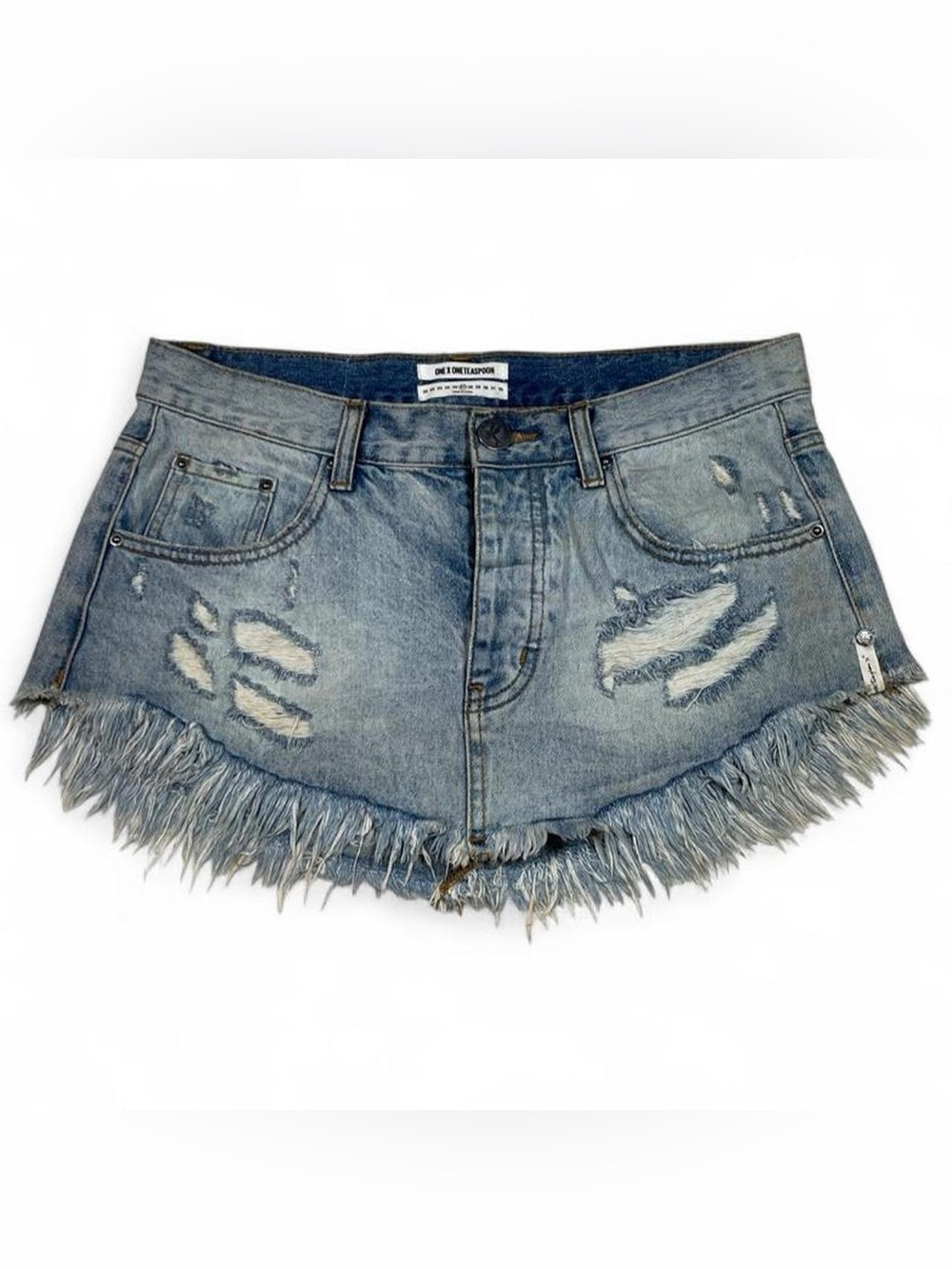 ONExOneTeaspoon Handmade Skirt Distressed Button Fly LowRise Relaxed Women’s 27